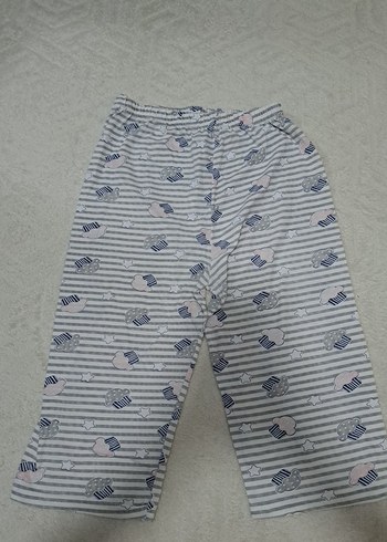 çizgili cupcake desenli kapri pijama altı - Görsel 2