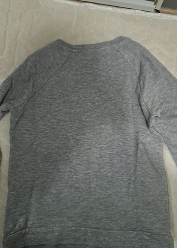 Gri Baskılı Kadın Sweatshirt - Görsel 3