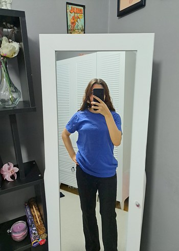 Mavi Kısa Kollu Tişört - Görsel 3