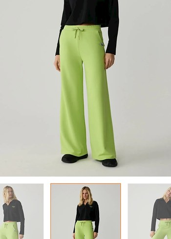 Urban Outfitters Yeşil Salaş Kadın Bol Paça Pantolon