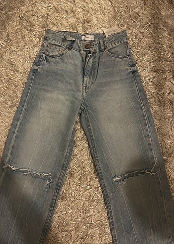 Bershka Bershka kot pantlon mavi