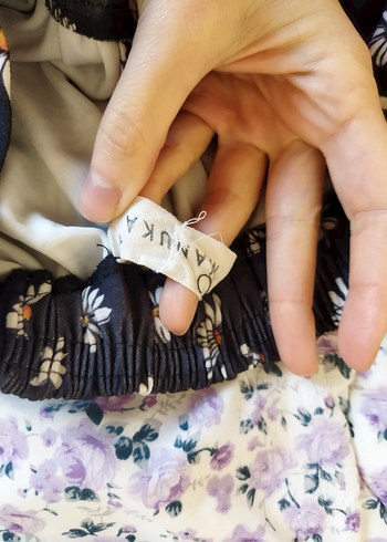 manuka çiçek desenli etek 1 beden - Görsel 5