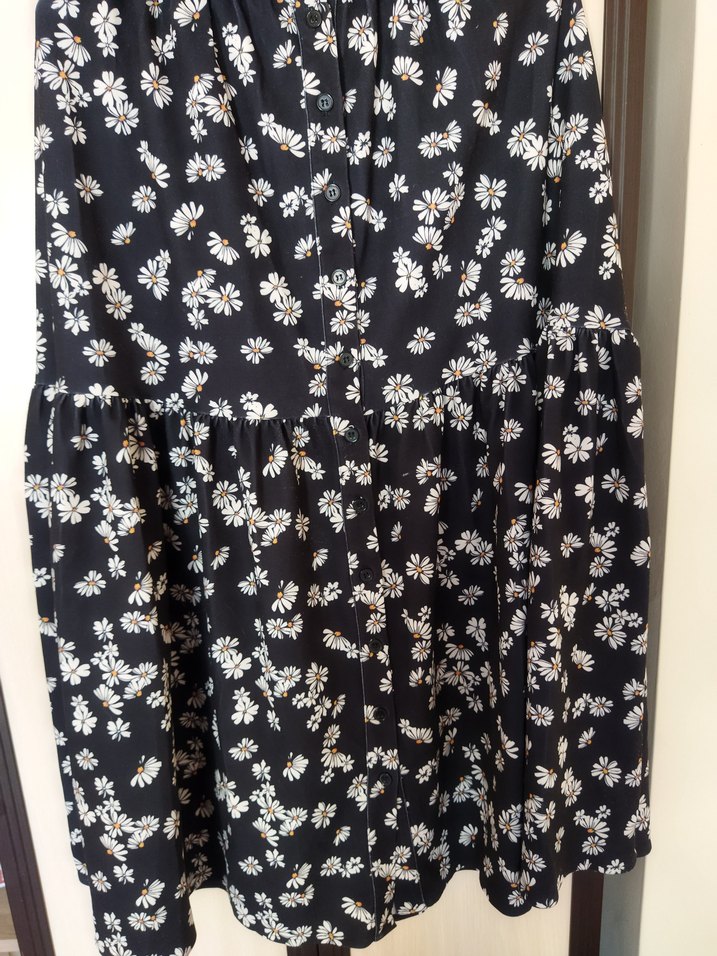 manuka çiçek desenli etek 1 beden - Görsel 3