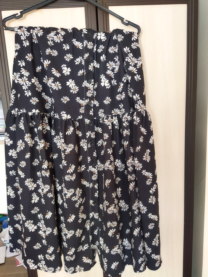 manuka çiçek desenli etek 1 beden - Görsel 2