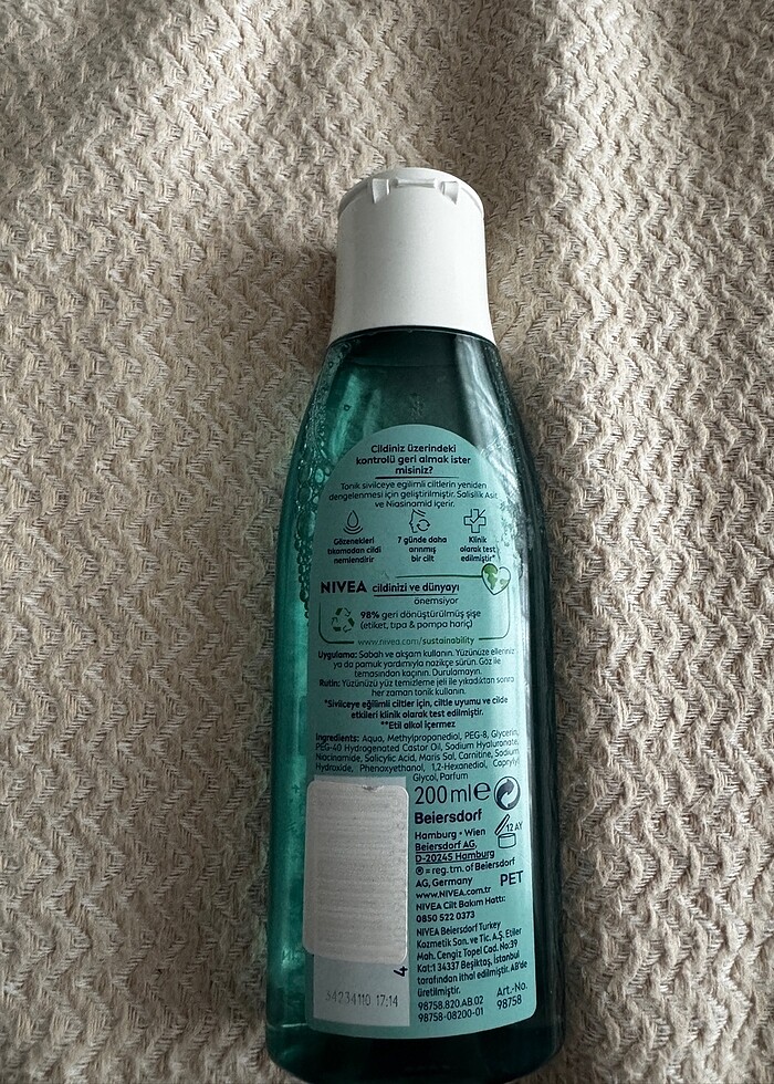 nıvea yüz temizleme tonik - Görsel 3