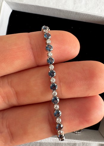 Pandora Mavi Zincir Detaylı Su Yolu Kadın Bileklik - Görsel 3