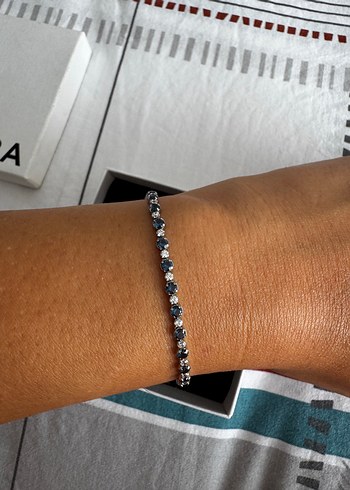 Pandora Mavi Zincir Detaylı Su Yolu Kadın Bileklik - Görsel 2