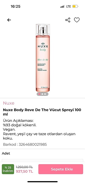 Nuxe Reve de the