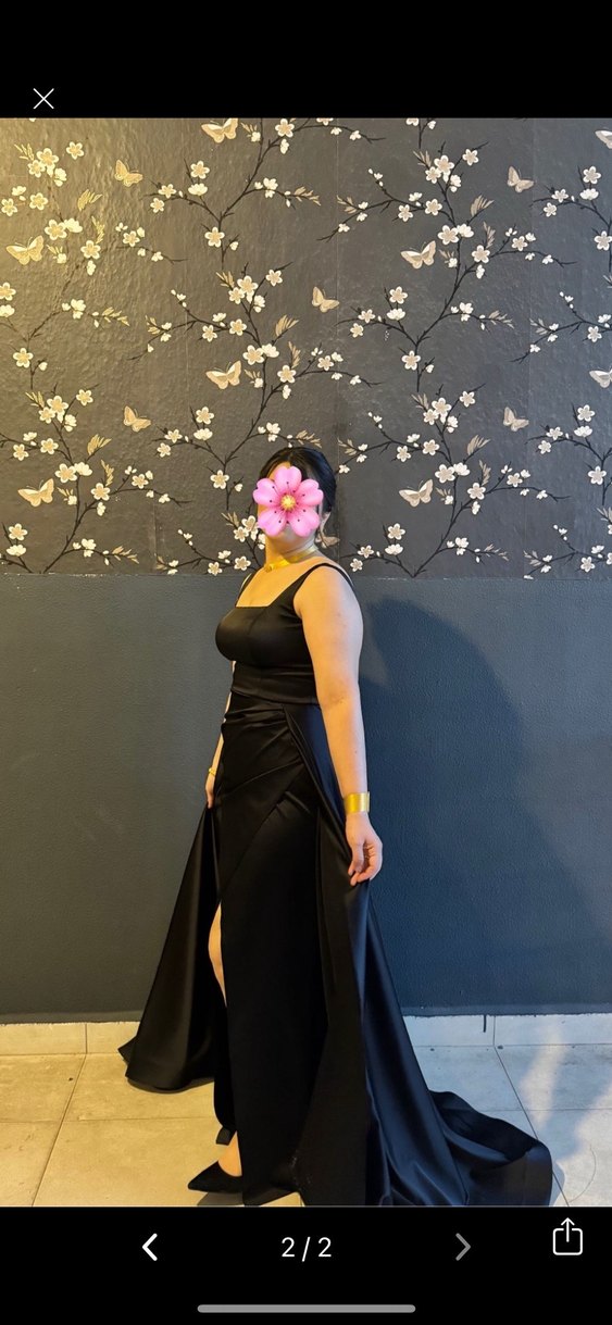 Siyah Straplez Gotik Uzun Abiye Elbise - Görsel 2