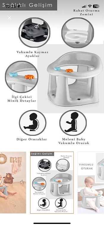 Bebek banyo oturağı oturak