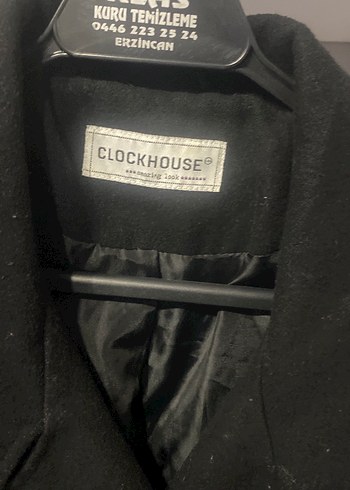 Çift Düğmeli Siyah Kaban - Görsel 5