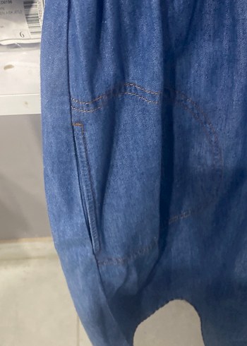 Mavi Düğmeli Midi Denim Ceket - Görsel 5