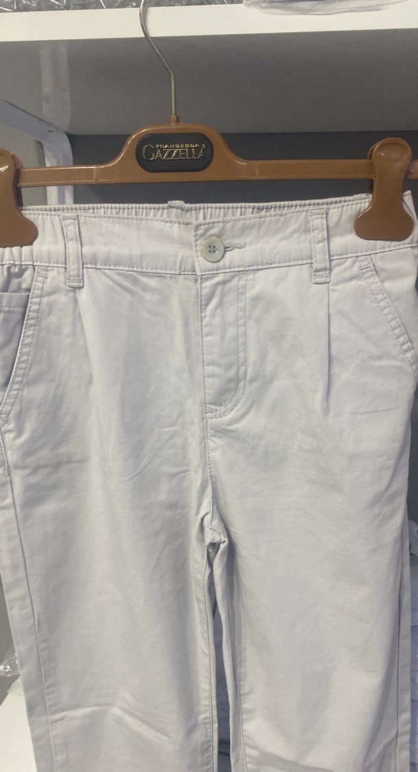 Kadın Bej Pamuk Kumaş Pantolon - Görsel 2