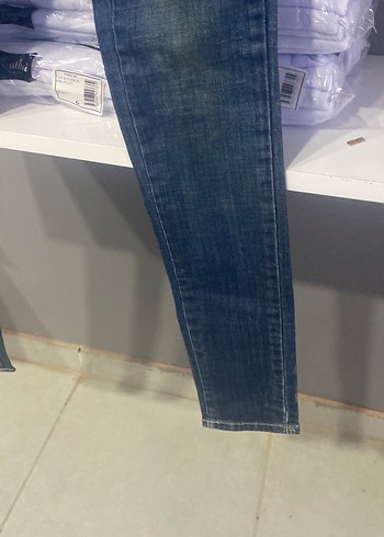 Kadın Mavi Denim Regular Fit Kot Pantolon - Görsel 3