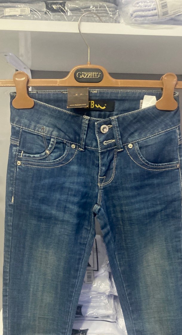 Kadın Mavi Denim Regular Fit Kot Pantolon - Görsel 4
