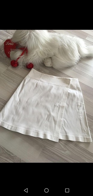 vintage beyaz mini etek