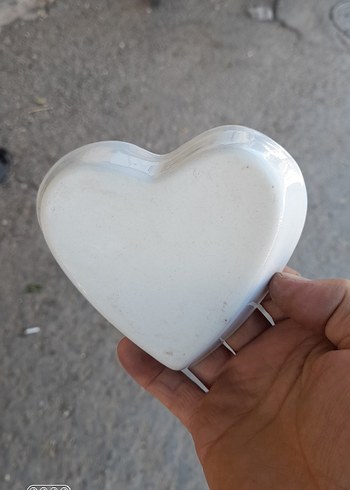 Beden Mavi Kalp Şekilli porselen tabak
