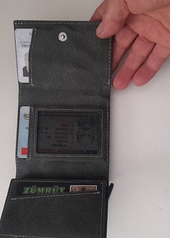 Gri renk Minimalist deri Erkek Cüzdan - Görsel 2