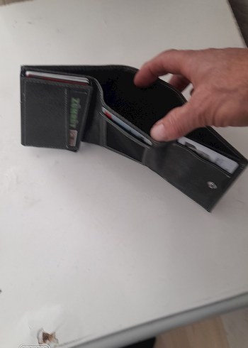 Gri renk Minimalist deri Erkek Cüzdan - Görsel 3