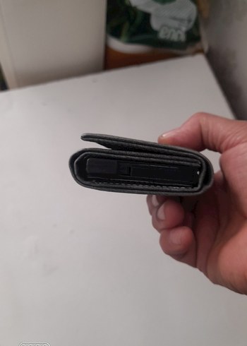 Gri renk Minimalist deri Erkek Cüzdan - Görsel 6