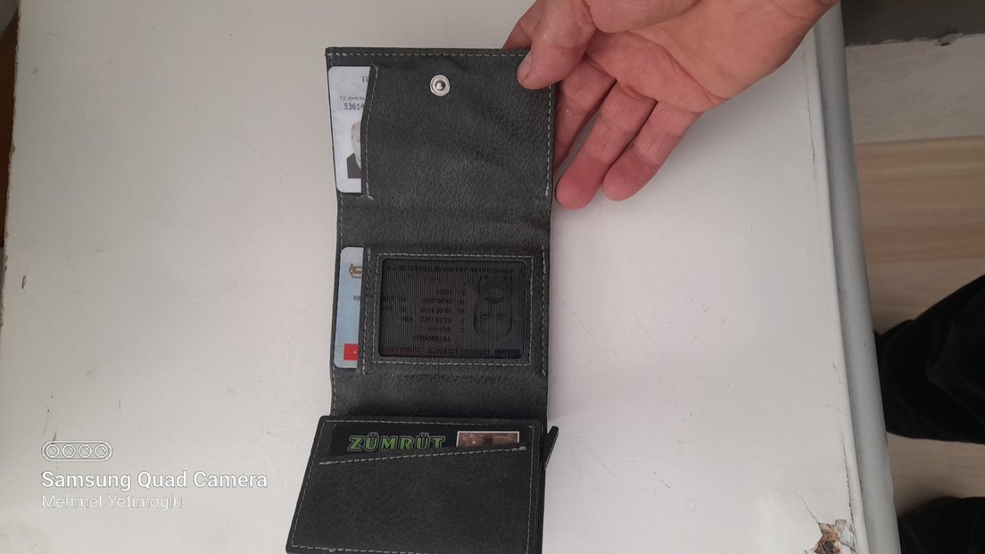 Gri renk Minimalist deri Erkek Cüzdan - Görsel 2