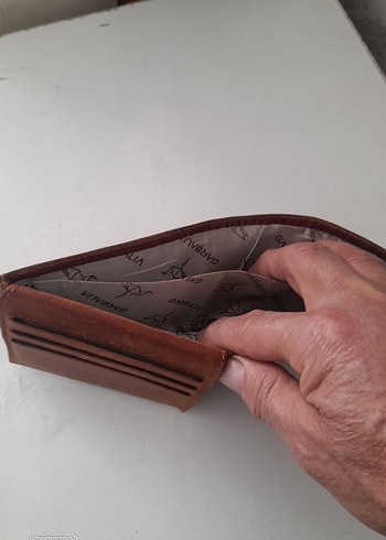 Kahverengi gercek deri Vintage Erkek Cüzdanı - Görsel 4