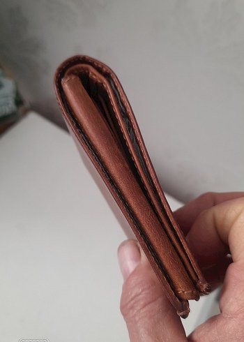 Kahverengi gercek deri Vintage Erkek Cüzdanı - Görsel 5