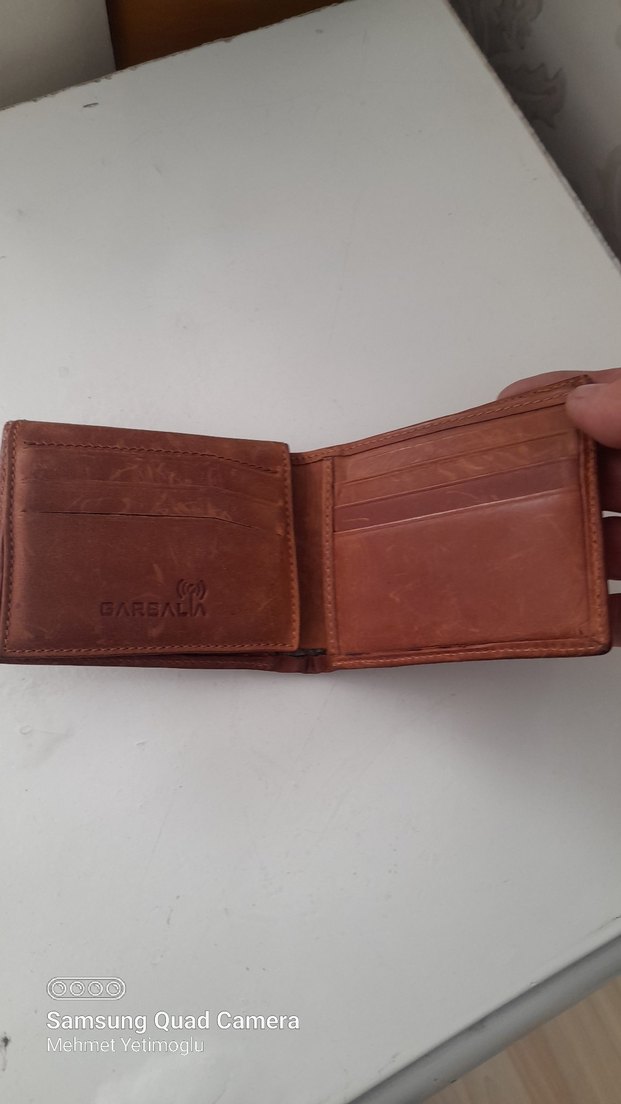 Kahverengi gercek deri Vintage Erkek Cüzdanı - Görsel 2