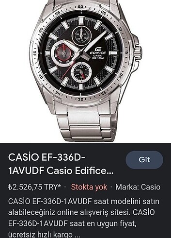 Orjinal casio edifice kol saati 