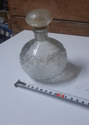 Beden beyaz Renk Desenli Beyaz Cam kolonya şişesi