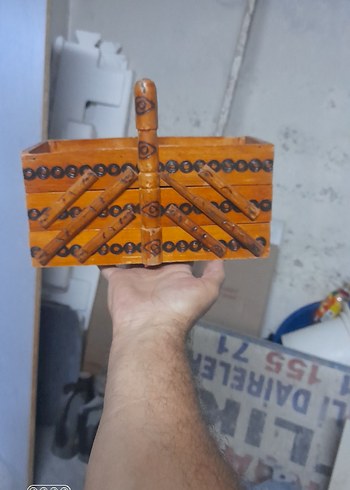 Beden Renk Ahşap Kahverengi iğne iplik Kutusu