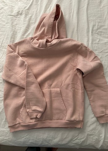 Pembe Kapüşonlu Kadın Sweatshirt