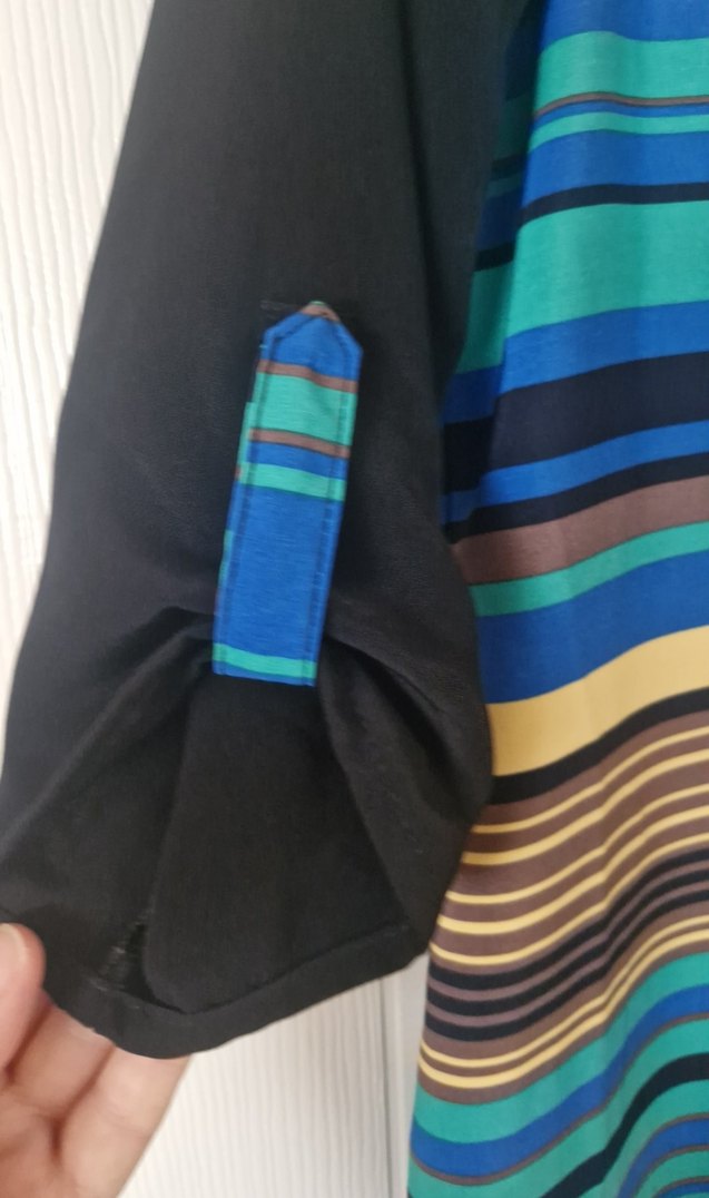 Çizgili  Midi Kadın Elbise - Görsel 5