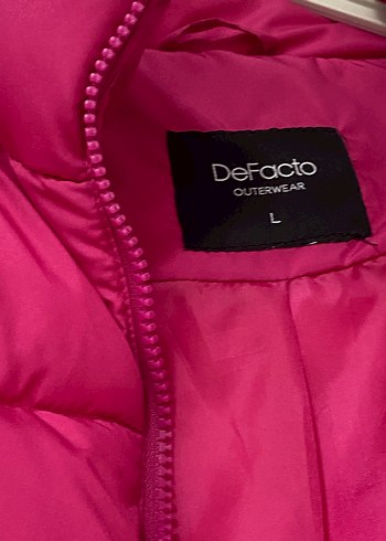 l Beden pembe Renk Pembe Kadın Kışlık Crop Mont