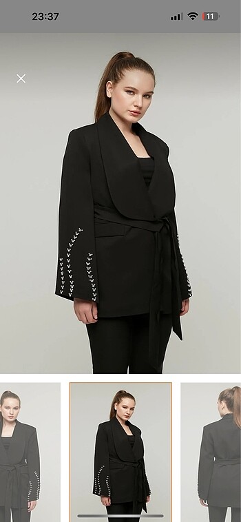 44 Beden Taşlı blazer ceket
