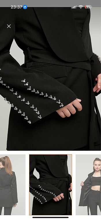 Zara Taşlı blazer ceket