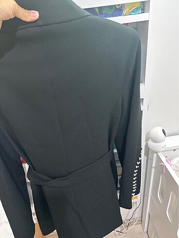 44 Beden siyah Renk Taşlı blazer ceket