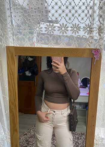 Bej Deri Kadın Skinny Boyfriend Pantolon - Görsel 5