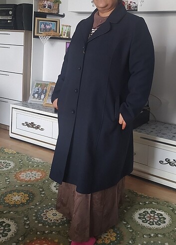 xxl Beden lacivert Renk Kaşe kaban