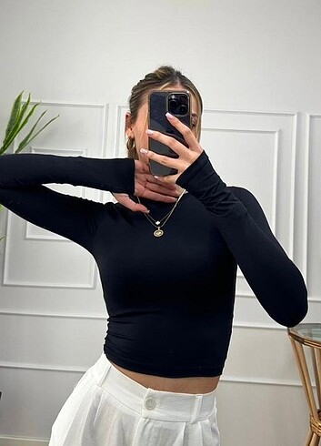 Zara Parmak geçmeli crop body