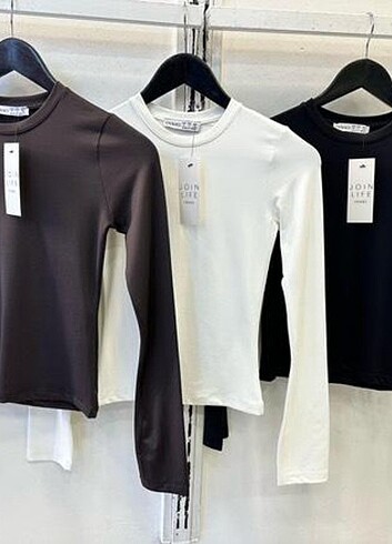 s Beden siyah Renk Parmak geçmeli crop body