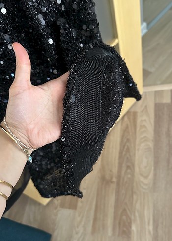 Uzun Siyah Drapeli Abiye Elbise - Görsel 5