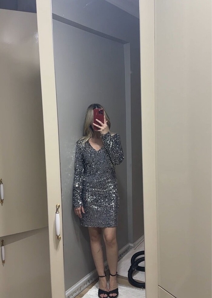 Payetli elbise - Görsel 2