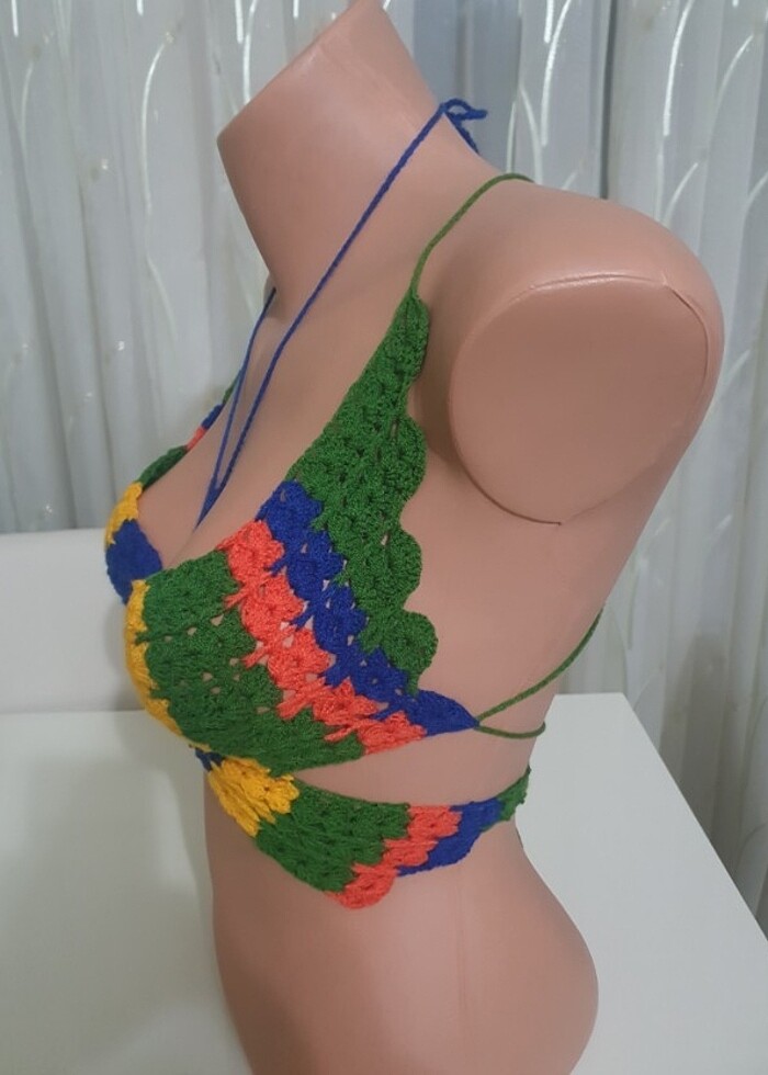 Kelebek bustiyer el örgüsü  - Görsel 2