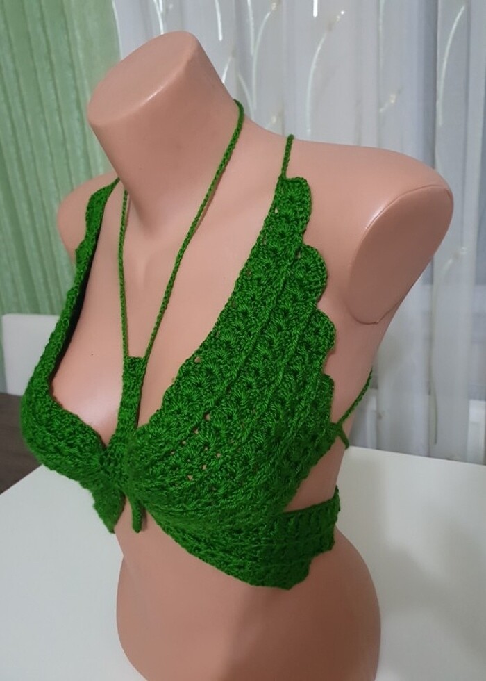 Kelebek bustiyer el örgüsü  - Görsel 2