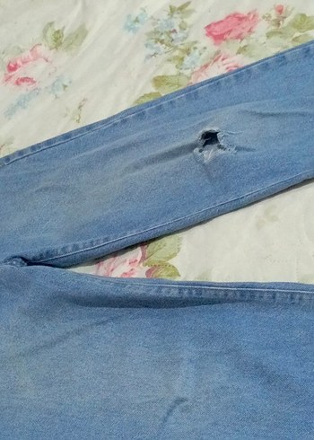LC Waikiki kız çocuk Mavi Bol Kesim Midi Kot Pantolon