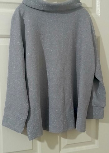 Gri Yüksek Yakalı Kadın Kazak - Görsel 2