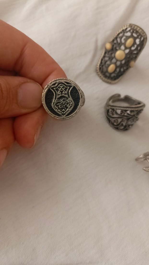 Vintage Bohem Taşlı ve İşlemeli Yüzükler - Görsel 2