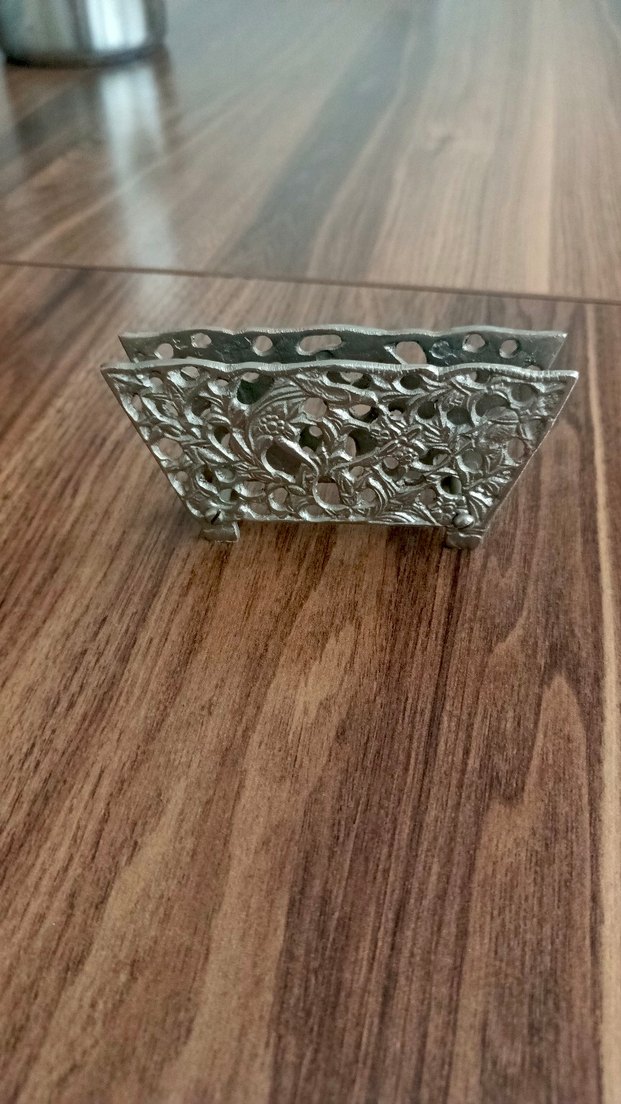 Gri Metal Dekoratif Çatal Kaşık Tutucu - Görsel 2