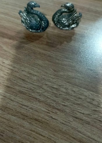 Gri Vintage Erkek Küpeleri - Görsel 3